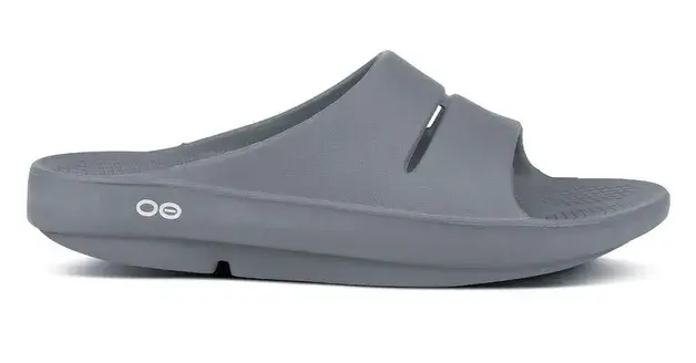 OOFOS OOahh Slide — Gris ardoise